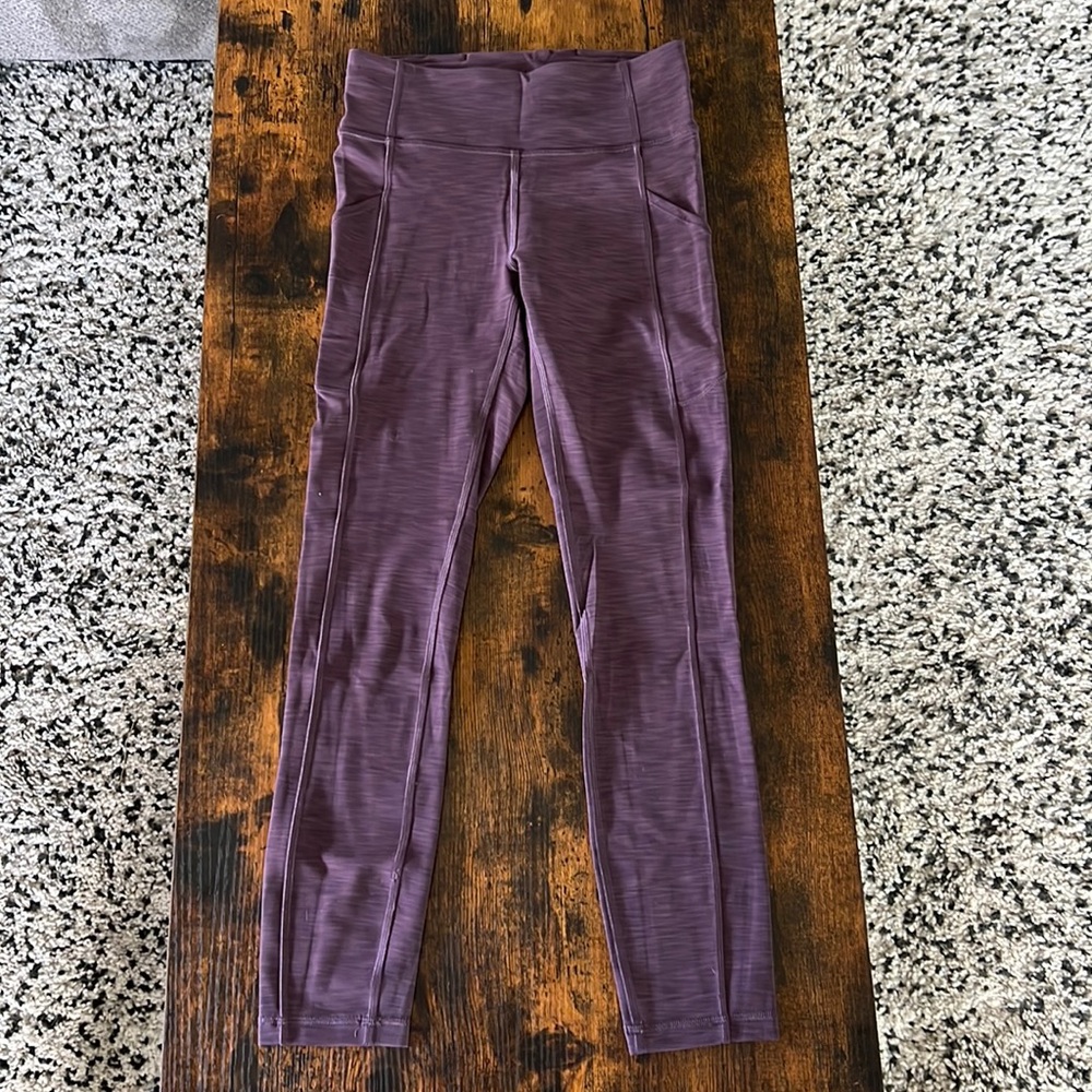 Lululemon Heathered Cassis Invigorate Leggings (25”)